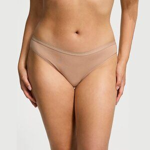 Victoria's Secret Cotton Bikini Panties Sz L Nude